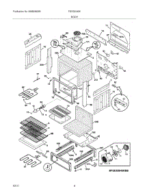 05 - Body parts for Frigidaire Range FGES3045KBC from AppliancePartsPros.com