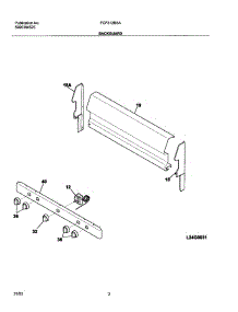 03 - Backguard parts for Frigidaire Range FGF312BSA from AppliancePartsPros.com