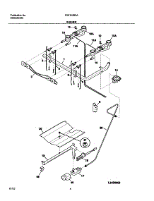 05 - Burner parts for Frigidaire Range FGF312BSA from AppliancePartsPros.com