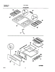 09 - Top / Drawer parts for Frigidaire Range FGF312BSA from AppliancePartsPros.com