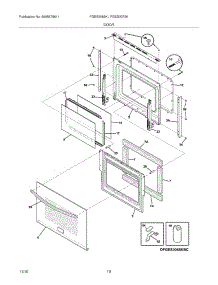 09 - Door parts for Frigidaire Range FGES3075KBC from AppliancePartsPros.com