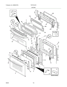 09 - Doors parts for Frigidaire Range FGEF304DKBA from AppliancePartsPros.com