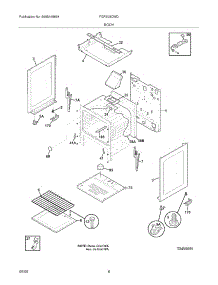 07 - Body parts for Frigidaire Range FGF303CWD from AppliancePartsPros.com