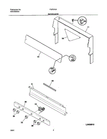 03 - Backguard parts for Frigidaire Range FGF316AQA from AppliancePartsPros.com