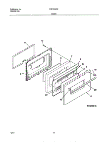 11 - Door parts for Frigidaire Range FGF316WGSK from AppliancePartsPros.com