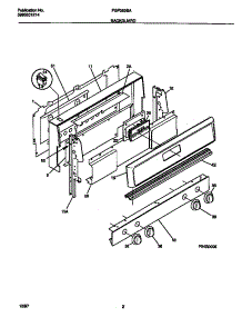 02 - Backguard parts for Frigidaire Range FGF353BADJ from AppliancePartsPros.com