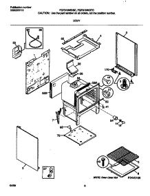 04 - Body parts for Frigidaire Range FGF316WGSC from AppliancePartsPros.com