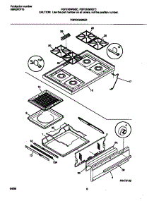 05 - Top / Drawer parts for Frigidaire Range FGF316WGSC from AppliancePartsPros.com