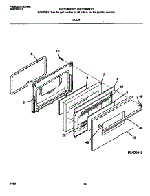 06 - Door parts for Frigidaire Range FGF316WGSC from AppliancePartsPros.com