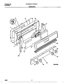 02 - Backguard parts for Frigidaire Range FGF353CATE from AppliancePartsPros.com