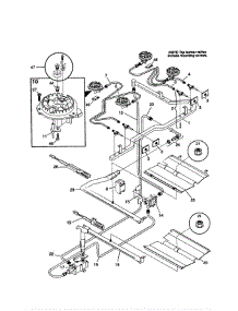 Burner parts for Frigidaire Range FGF354BGDE from AppliancePartsPros.com