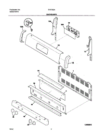 03 - Backguard parts for Frigidaire Range FGF355ASC from AppliancePartsPros.com