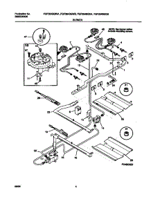 03 - Burner parts for Frigidaire Range FGF354BGWB from AppliancePartsPros.com
