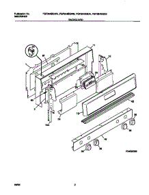02 - Backguard parts for Frigidaire Range FGF354BGDA from AppliancePartsPros.com
