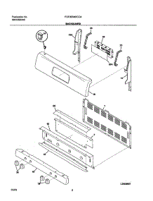 03 - Backguard parts for Frigidaire Range FGF363MXCCA from AppliancePartsPros.com