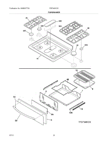 09 - Top / Drawer parts for Frigidaire Range FGF348KCK from AppliancePartsPros.com
