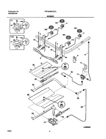 05 - Burner parts for Frigidaire Range FGF363MXCCA from AppliancePartsPros.com