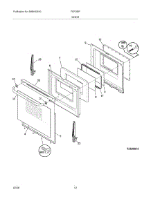 11 - Door parts for Frigidaire Range FGF355FSB from AppliancePartsPros.com
