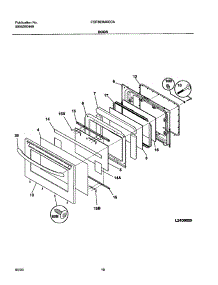 11 - Door parts for Frigidaire Range FGF363MXCCA from AppliancePartsPros.com