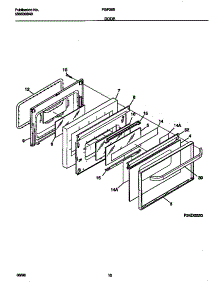 06 - Door parts for Frigidaire Range FGF355CGSA from AppliancePartsPros.com