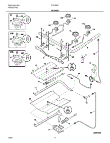 05 - Burner parts for Frigidaire Range FGF366CBC from AppliancePartsPros.com