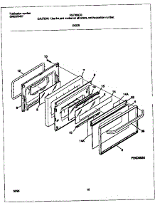 06 - Door parts for Frigidaire Range FGF355CGBC from AppliancePartsPros.com
