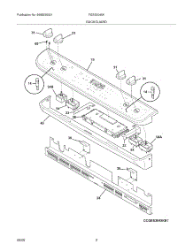 03 - Backguard parts for Frigidaire Range FGES3045KBA from AppliancePartsPros.com