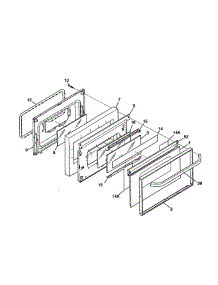 Door parts for Frigidaire Range FGF354BGDE from AppliancePartsPros.com