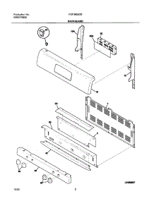 03 - Backguard parts for Frigidaire Range FGF366BCB from AppliancePartsPros.com