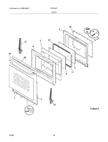 11 - Door parts for Frigidaire Range FGF366DBD from AppliancePartsPros.com