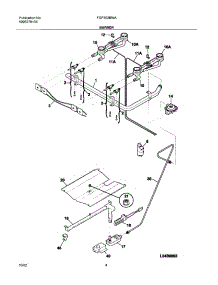 05 - Burner parts for Frigidaire Range FGF303BWA from AppliancePartsPros.com