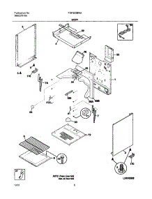 07 - Body parts for Frigidaire Range FGF303BWA from AppliancePartsPros.com