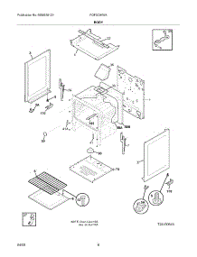 07 - Body parts for Frigidaire Range FGF303KWA from AppliancePartsPros.com
