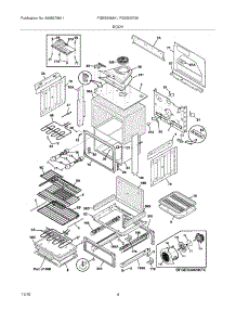 05 - Body parts for Frigidaire Range FGES3075KWC from AppliancePartsPros.com