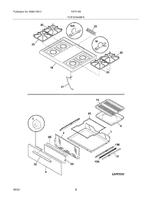 09 - Top / Drawer parts for Frigidaire Range FGF316BQC from AppliancePartsPros.com