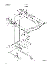 05 - Burner parts for Frigidaire Range FGF316WGSJ from AppliancePartsPros.com