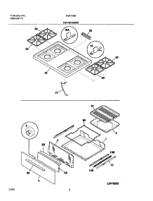 09 - Top / Drawer parts for Frigidaire Range FGF316BQA from AppliancePartsPros.com