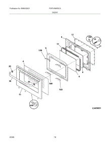 11 - Door parts for Frigidaire Range FGF318MXECA from AppliancePartsPros.com