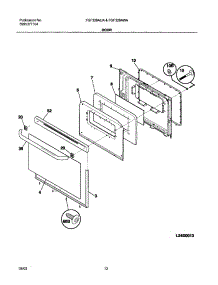 13 - Door parts for Frigidaire Range FGF326AUA from AppliancePartsPros.com