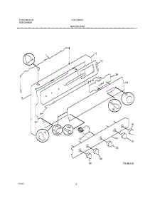03 - Backguard parts for Frigidaire Range FGF326WGTG from AppliancePartsPros.com