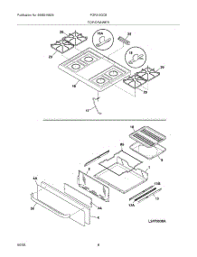 09 - Top / Drawer parts for Frigidaire Range FGF318GCB from AppliancePartsPros.com