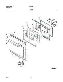 11 - Door parts for Frigidaire Range FGF326AWE from AppliancePartsPros.com