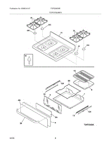09 - Top / Drawer parts for Frigidaire Range FGF328GME from AppliancePartsPros.com