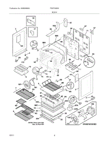 05 - Body parts for Frigidaire Range FGEF3055KWE from AppliancePartsPros.com