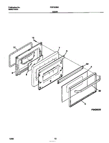 06 - Door parts for Frigidaire Range FGF333BAWC from AppliancePartsPros.com