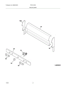 03 - Backguard parts for Frigidaire Range FGF312DSA from AppliancePartsPros.com