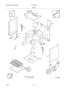 07 - Body parts for Frigidaire Range FGF312DSA from AppliancePartsPros.com