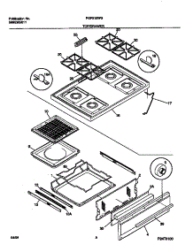 05 - Top / Drawer parts for Frigidaire Range FGF316WGSA from AppliancePartsPros.com