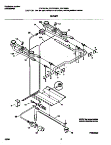 03 - Burner parts for Frigidaire Range FGF324BHWA from AppliancePartsPros.com