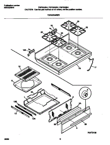 05 - Top / Drawer parts for Frigidaire Range FGF324BHWA from AppliancePartsPros.com